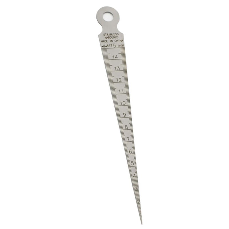 YTgilo Stainless Steel High Precision Gap Tip Ruler Hole Ruler Taper Ruler 0 to 15mm Wedge Plug Ruler Used to Measure Cylindrical Holes Hole Gap Size Weld Measurement - Image 2